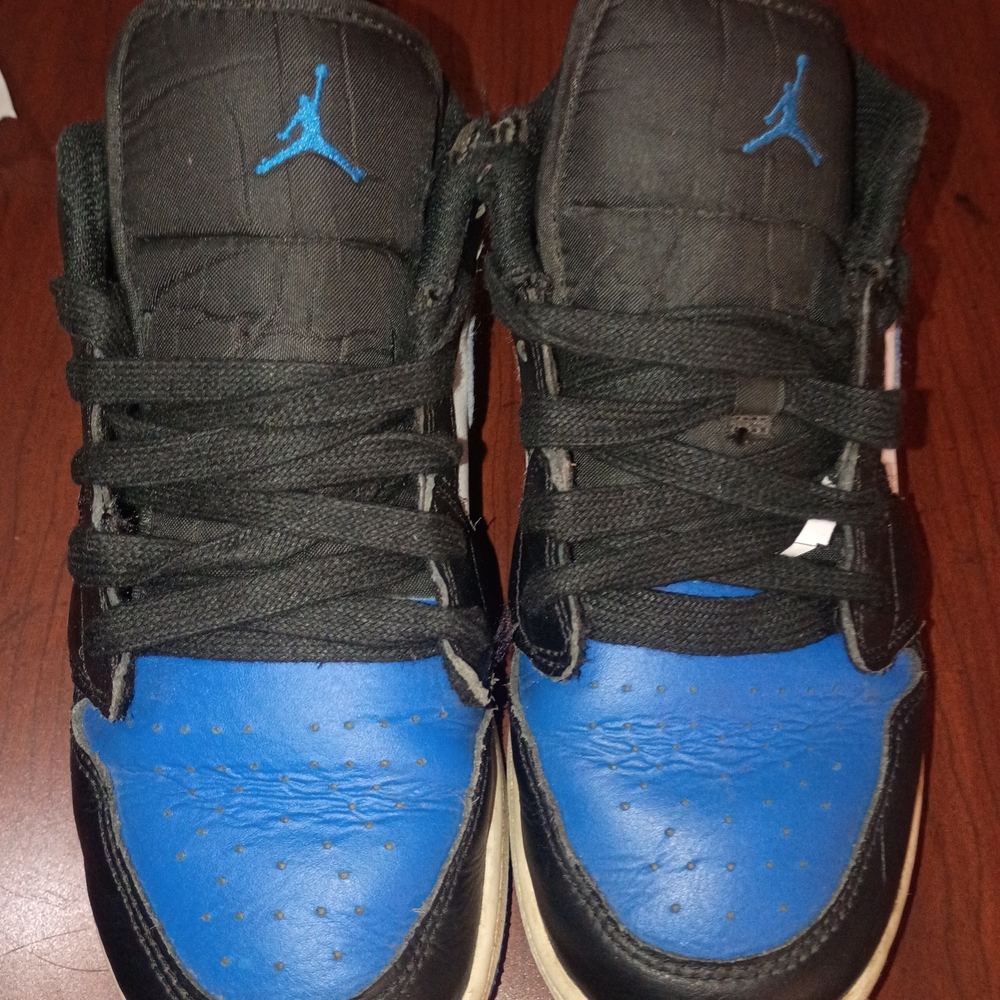 Nike Kids Black and Blue Sneakers Jordan